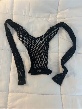 Killstar Black Fishnet Crop Top